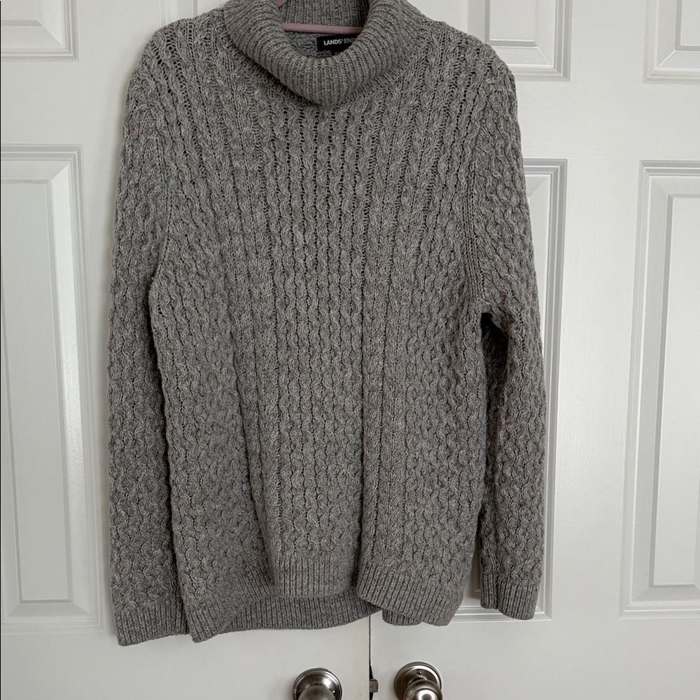 Gray Cable Knit Sweater